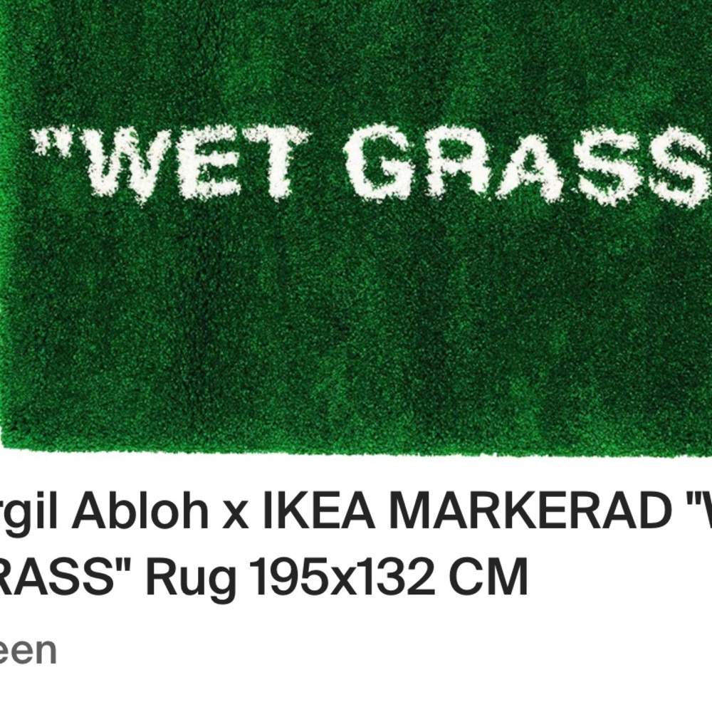 Virgil Abloh x Ikea “wet grass” rug official